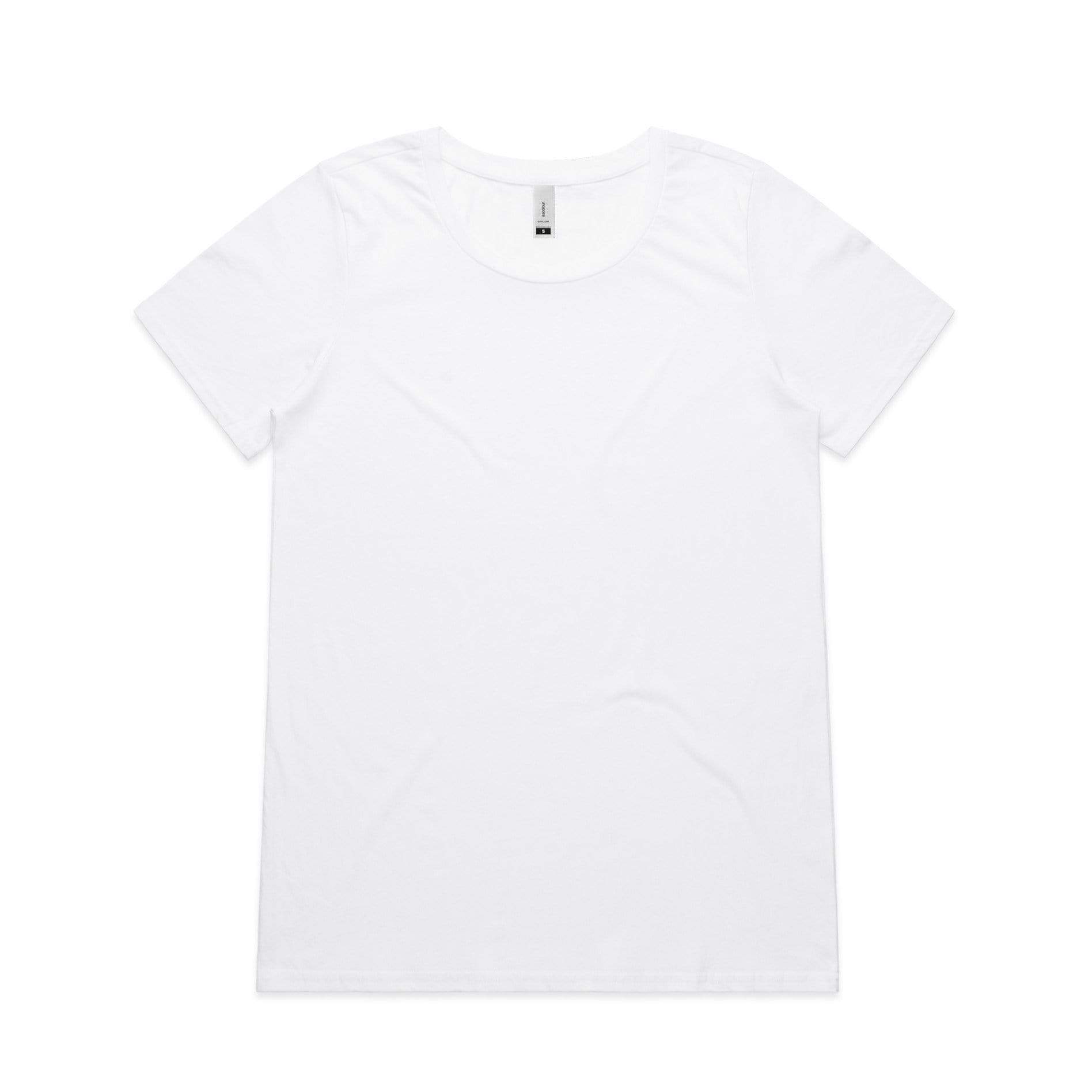 As Colour Women's shallow scoop tee 4011 Casual Wear As Colour WHITE XSM 